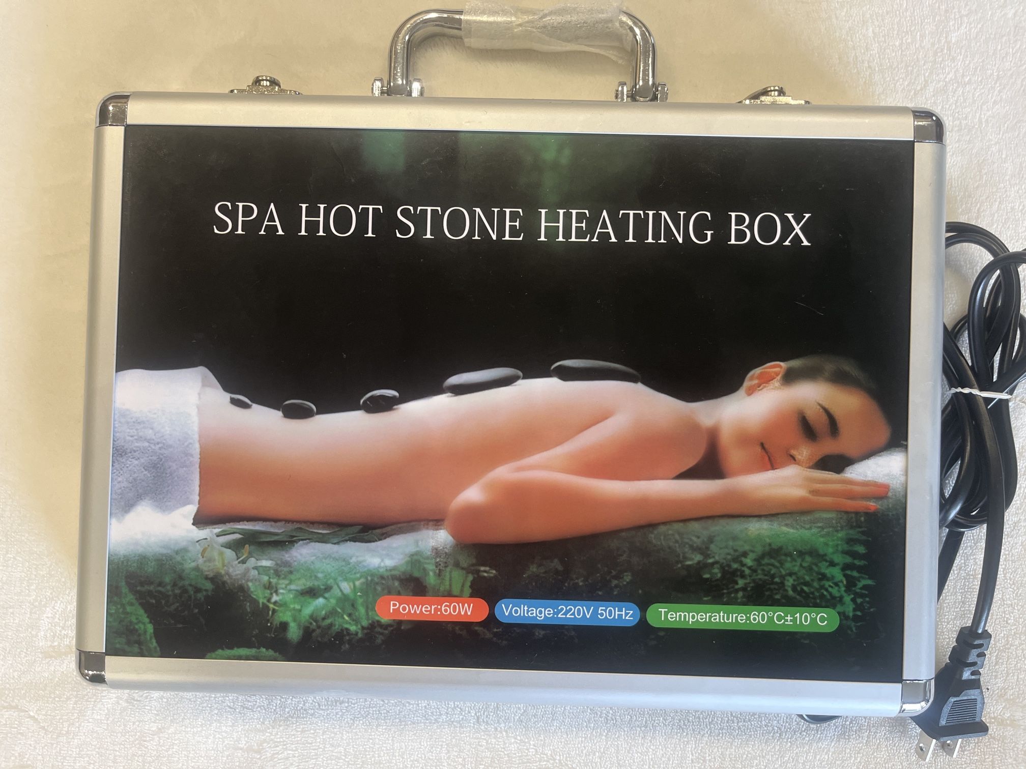 Spa hot stone heating box