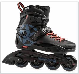 Rollerblade Unisex Adult Fitness Inline Skate, Black and Grey Blue, Urban Performance size 7