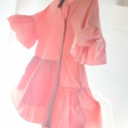 NWT PINK PUFF SLEEVE MINI DRESS SPRING/EASTER MEDIUM 