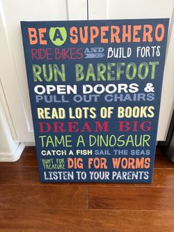 Superhero inspirational wall art