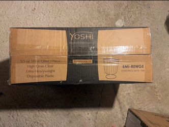 NEW Yoshi 240 Count Heavyweight Disposable Plastic Wine Glasses
