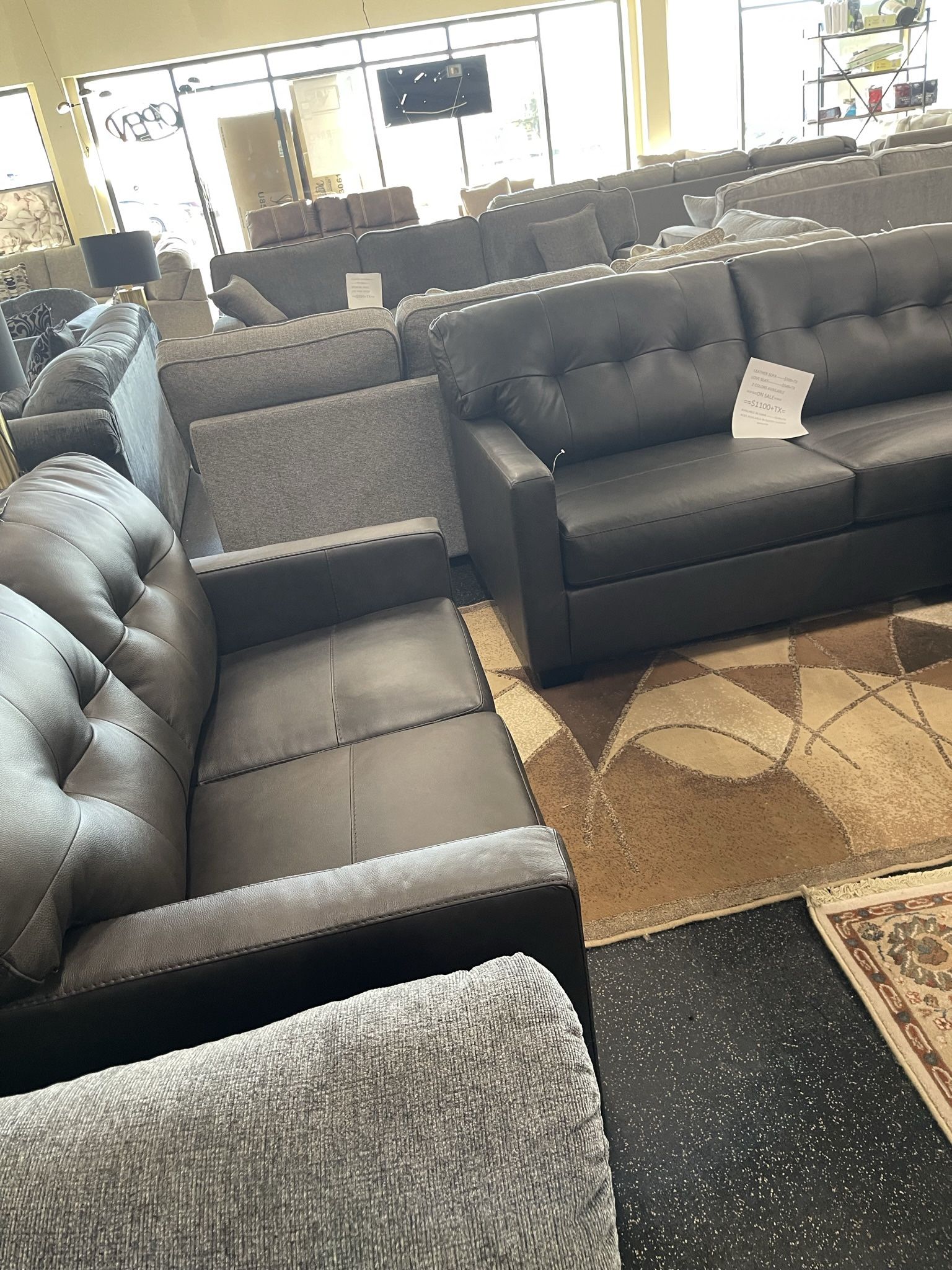 Leather Sofa & Love Seat On Sale