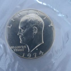 1974-S EISENHOWER UNCIRCULATED 40 %SILVER DOLLAR 