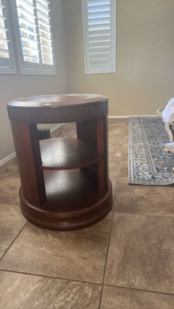 Oval end table