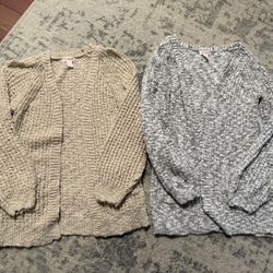 Girls cardigans Size 10/12 - Both For $5