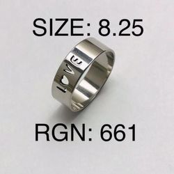 Stainless Steel Ring Band: Size-8.25/RGN-661