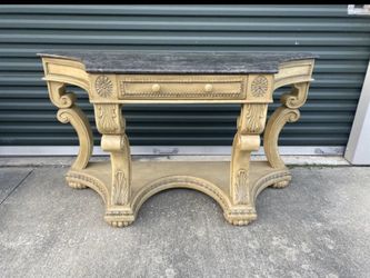 Entry table with marble top