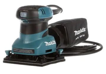 Makita 2 Amp Corded 1/4 Sheet Finishing Sander with 60G Paper, 100G Paper, 150G Paper, Dust Bag and Punch Plate