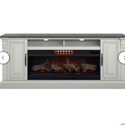 Tresanti Eloise Console with ClassicFlame CoolGlow 2-in-1 Electric Fireplace and Fan