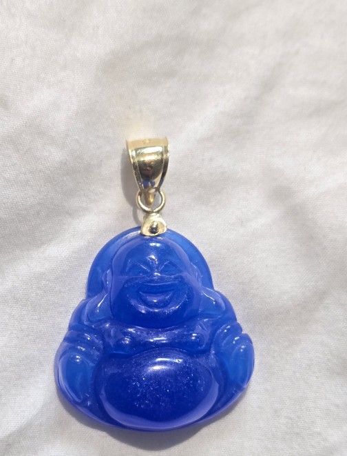 Blue Gold Jade Buddha