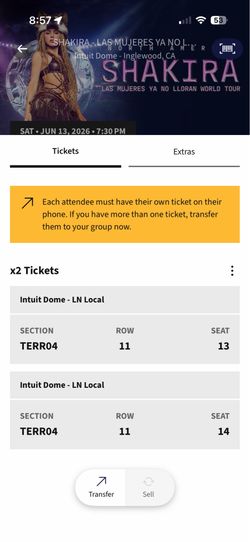 Shakira tickets