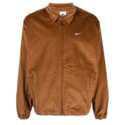 New M Nike Life Harrington Zip Jacket Ale Brown Fine Corduroy