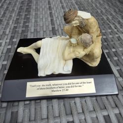 New Day Creations Biblical Sculpture Engraved Biblical Verse 6.75"X5.5"X5"