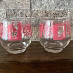 Vintage His/Hers Cocktail Glasses 