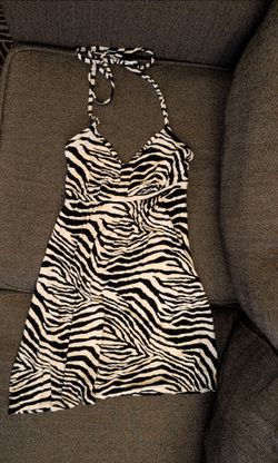 Zebra Print Halter Dress from Express