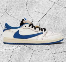 Jordan 1 Retro Low OG SP
Fragment x Travis Scott Sail Military Blue (PS