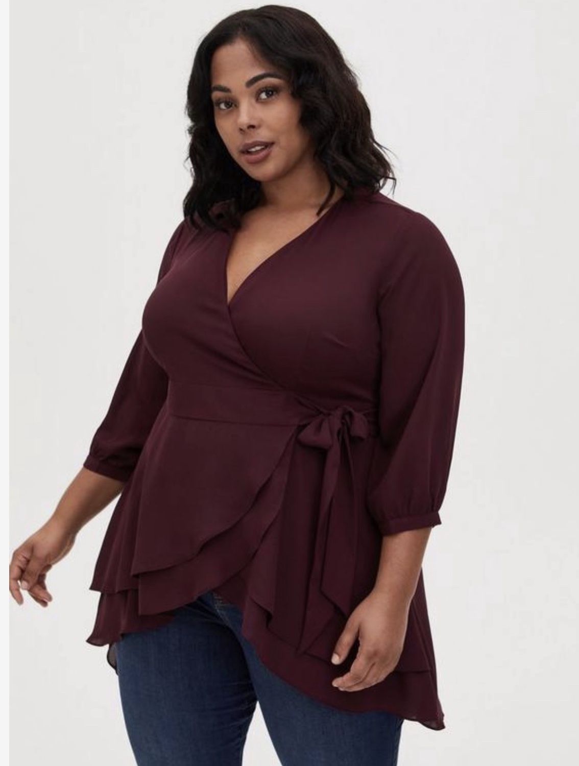Georgette wrap Tunic Blouse