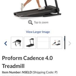 ProForm cadence 4.0 Treadmill 