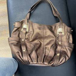 Leather Copper gold Purse 