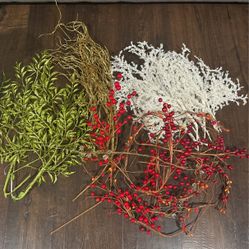 Decorations Branched Green Gold White