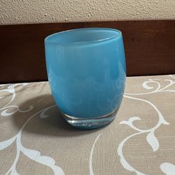 Glassybaby Cabo votive candle holder. It is a collectible, hand-blown glass Votive