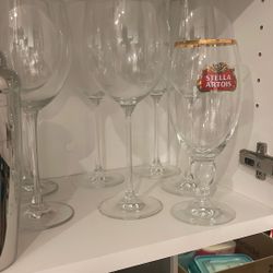 6 Oversized Wine Glasses - Lenox 