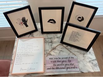 6-Piece Wall Art & Framed Prints Bundle