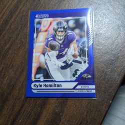 KYLE HAMILTON FOOTBALL CARD.