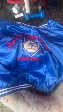 Blue baseball jacket