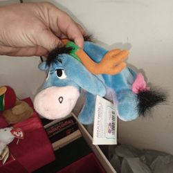 VINTAGE Disney Eeyore "Reindeer" Holiday Plush