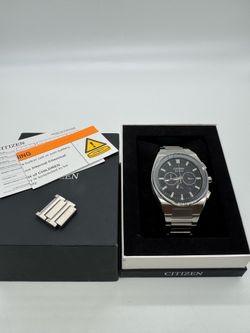 Citizen Axiom SC CA4580-50E Eco-Drive Chronograph 43mm Men’s Watch Box
