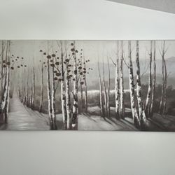 Birchwood Tree Painting 