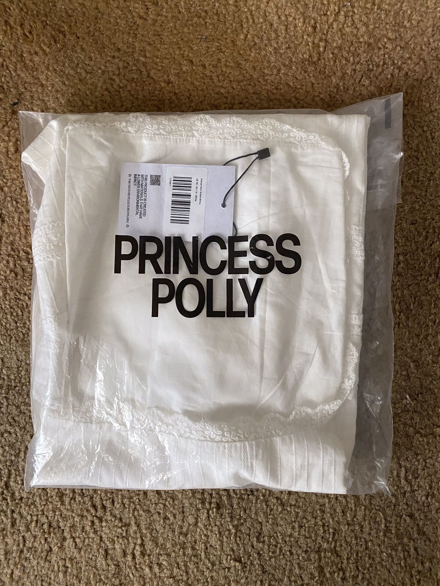 Princess Polly Alanah Mini Dress White US Size 10
