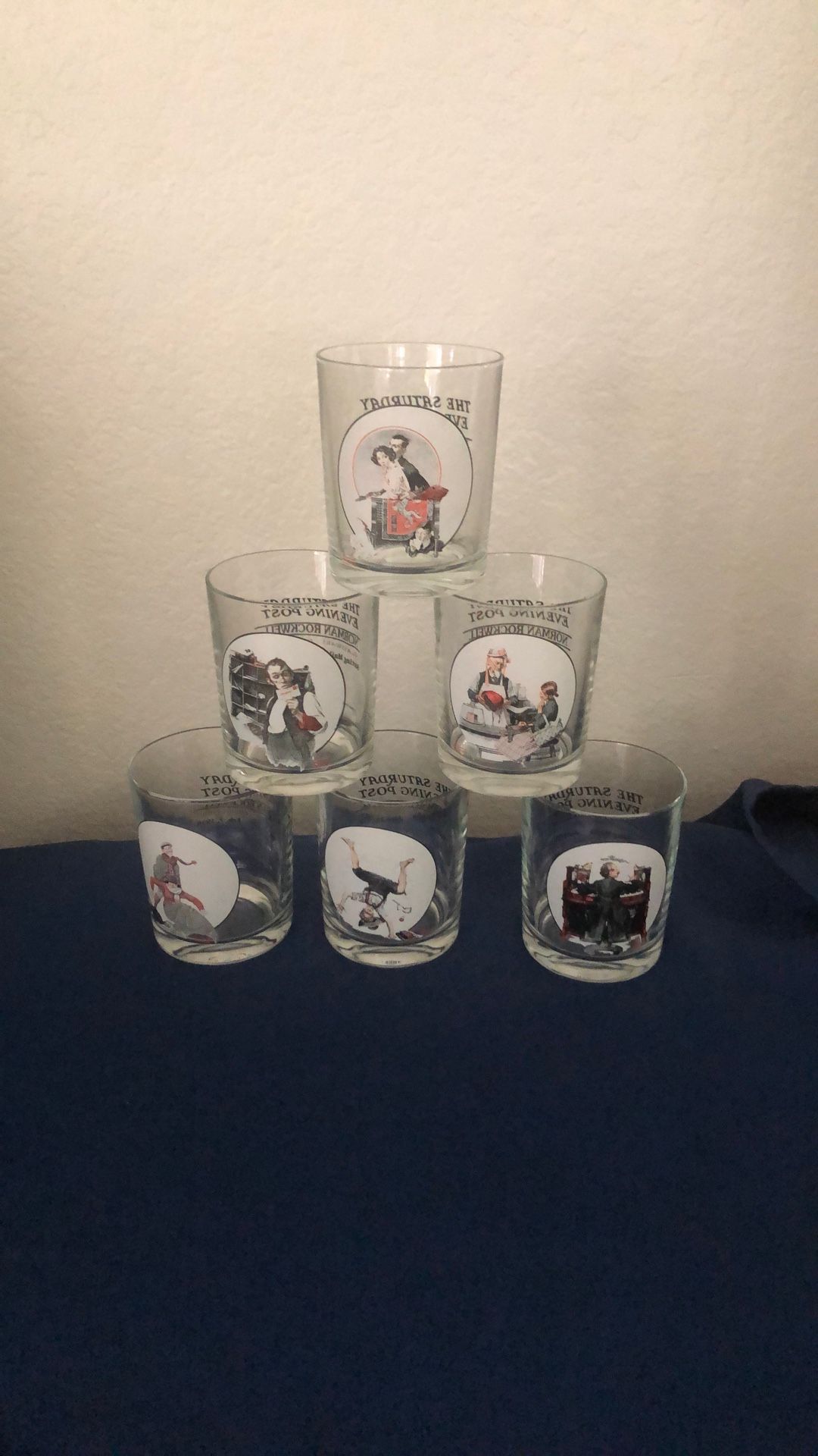Norman Rockwell Vintage Glasses