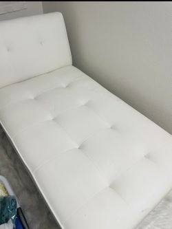 Really Cute White Futon Lounge Chair 