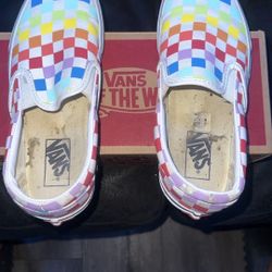 Vans Multicolor Checkered Slip-On Shoes