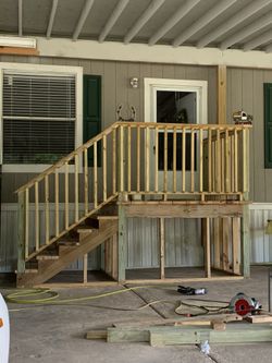 Mobile Home Steps With Landing. Carpenter!