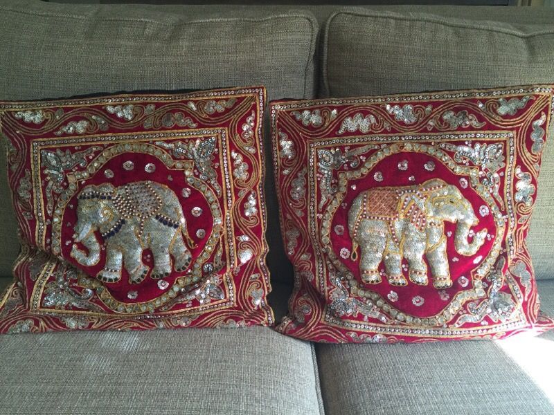 Hand made Thai pillow case.