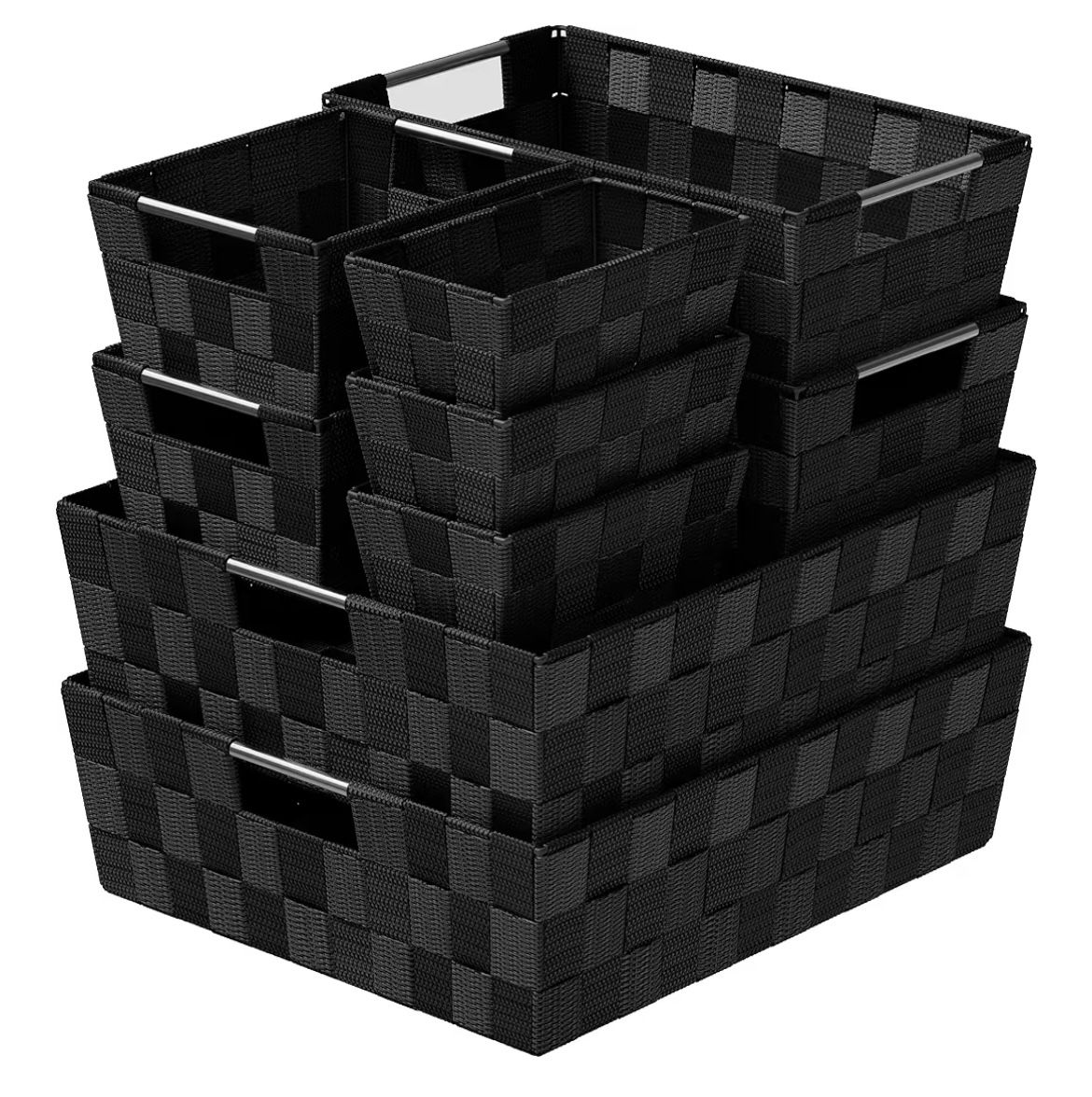 π§Ί 9-Piece Woven Storage Basket Set β Blue Price: $15