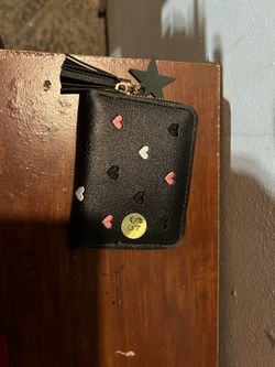 Black Wallet With Hearts
