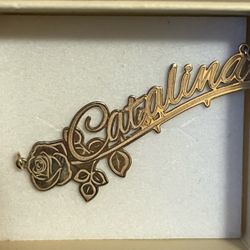 14K Gold Catalina Name Plate