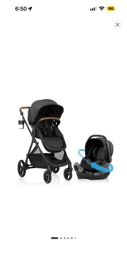 Evenflo Shyft Intuiti Travel System Featuring Revolve 180 LiteMax NXT - Black Shale: Pram Mode, Folds for Easy Transport, 55 Lb Stroller Capacity