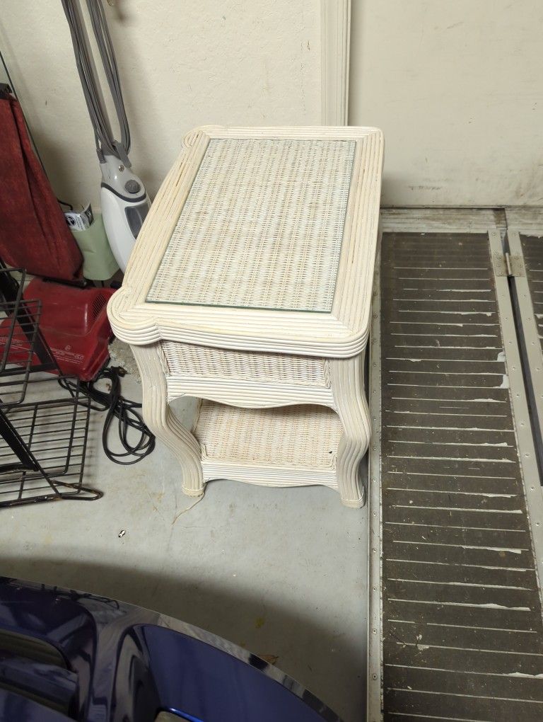 Side Table With Glass Top