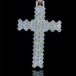 Moissanite Cross Pendant 