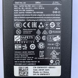 Dell Laptop Power Adapter 19.5 V 9.23 A Model:    DA180PM111