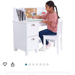 KidKraft Kids White Desk And Chair