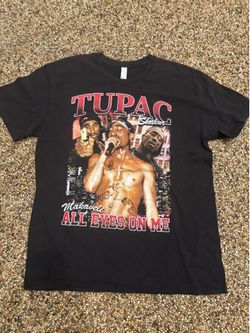 Y2K Tupac Shakur “All eyes on me” crew neck T-shirt size XL