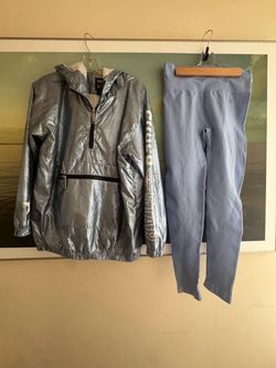 New blue sport leggings S /M ,  windbreaker M/L