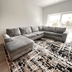 3 Piece Sectional Couch Gray