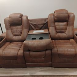 Leather, 3-Seat, Duo Electric Recliner